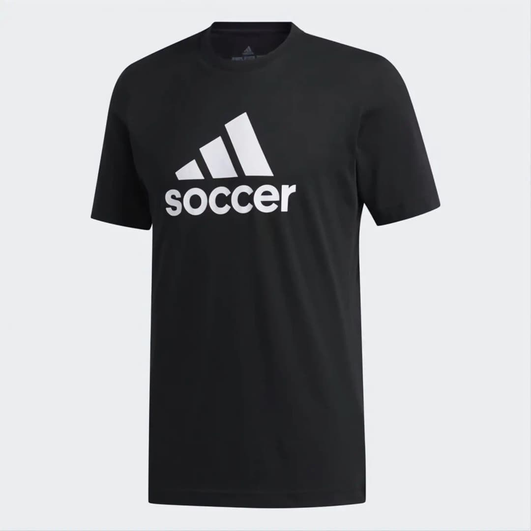Adidas Essentials Soccer Logo T-shirt - Black/Blue