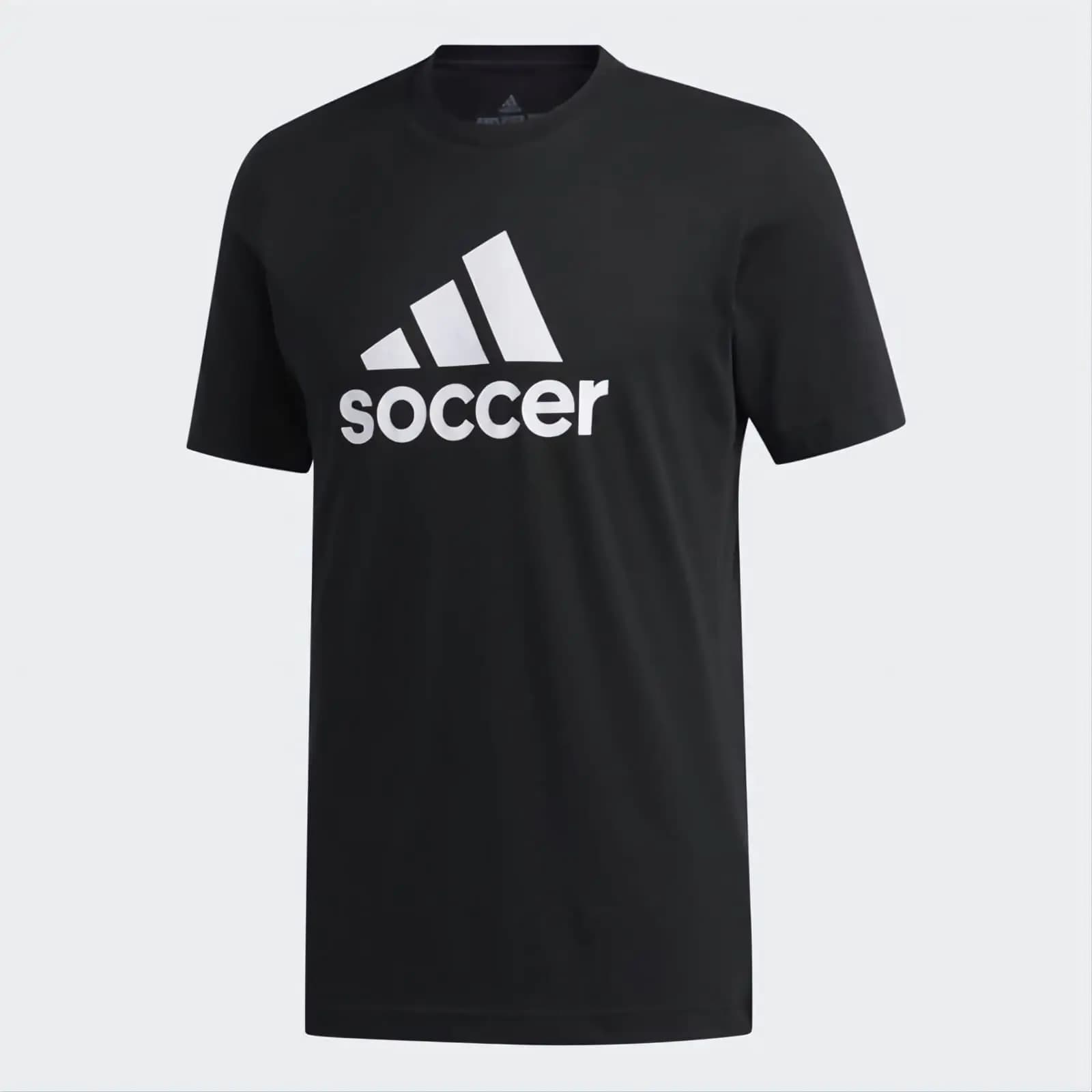 Adidas Essentials Soccer Logo T-shirt - Black/Blue
