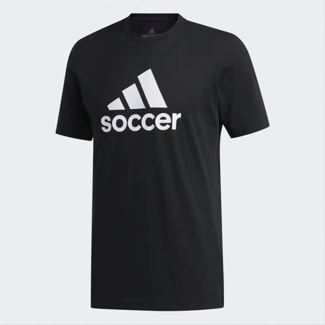 Adidas Essentials Soccer Logo T-shirt - Black/Blue